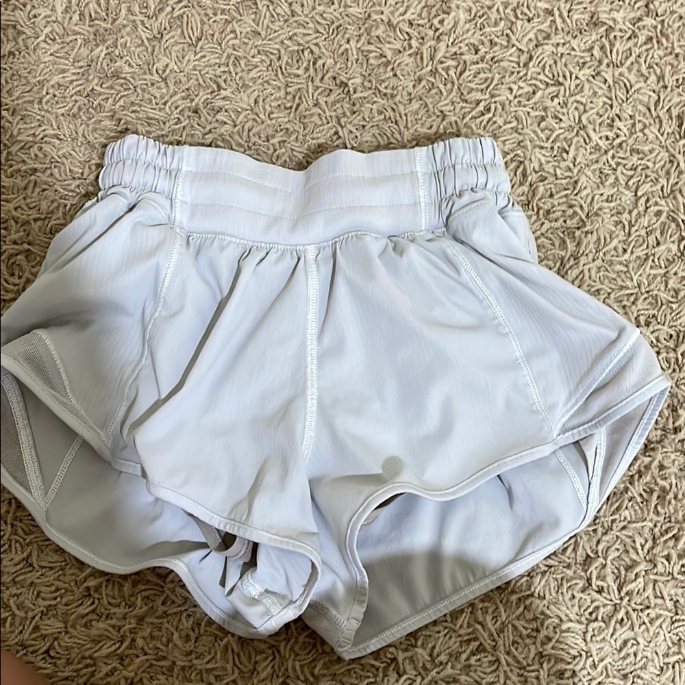 Lululemon Athletica White Athletic Shorts Lightweight Design